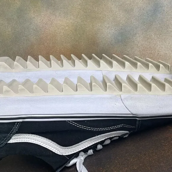 Vans Elevated 1.5" Sawtooth Women's Suede / Canvas Black Sneakers Size 10M - Picture 13 of 16